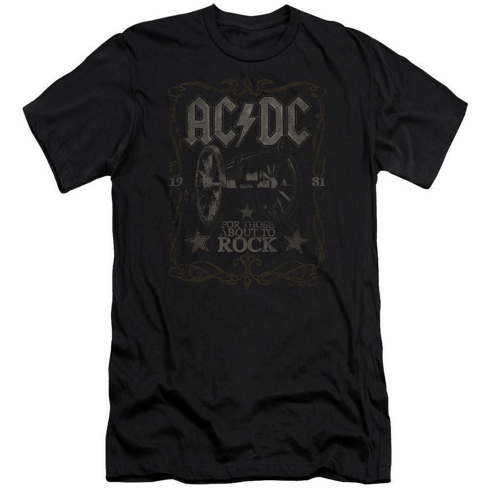 Acdc Rock Label Adult 301 T Shirt Black